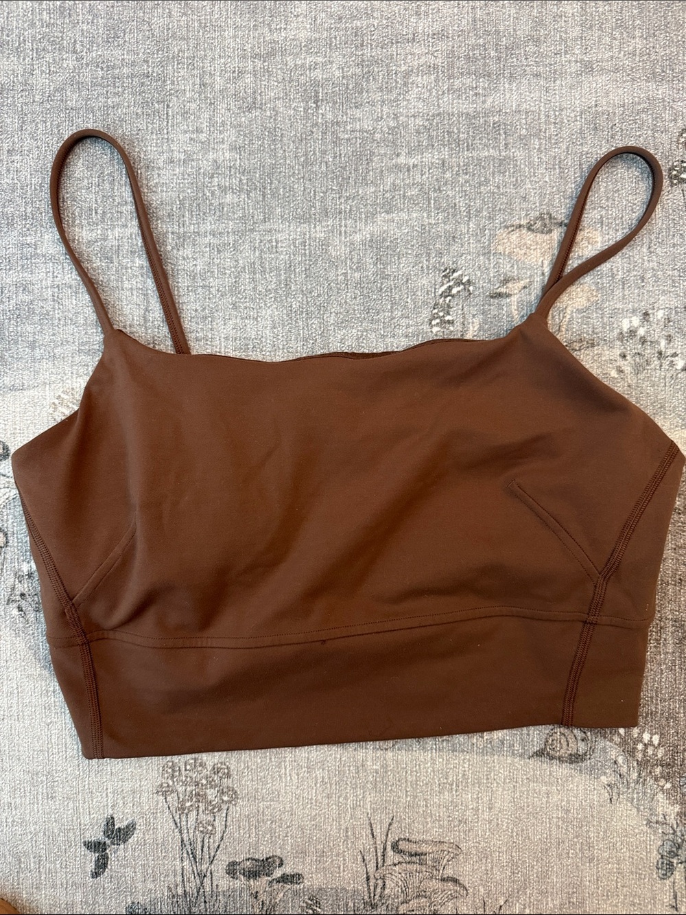 Lululemon Wundermost Train crop Brown Camisole Longline Bralette Super Soft